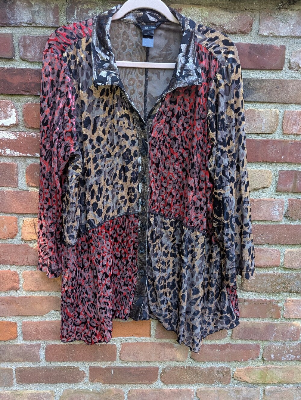 Ali Miles Button Down Tunic Women's Size 2X